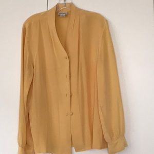 Mark Shale yellow silk blouse